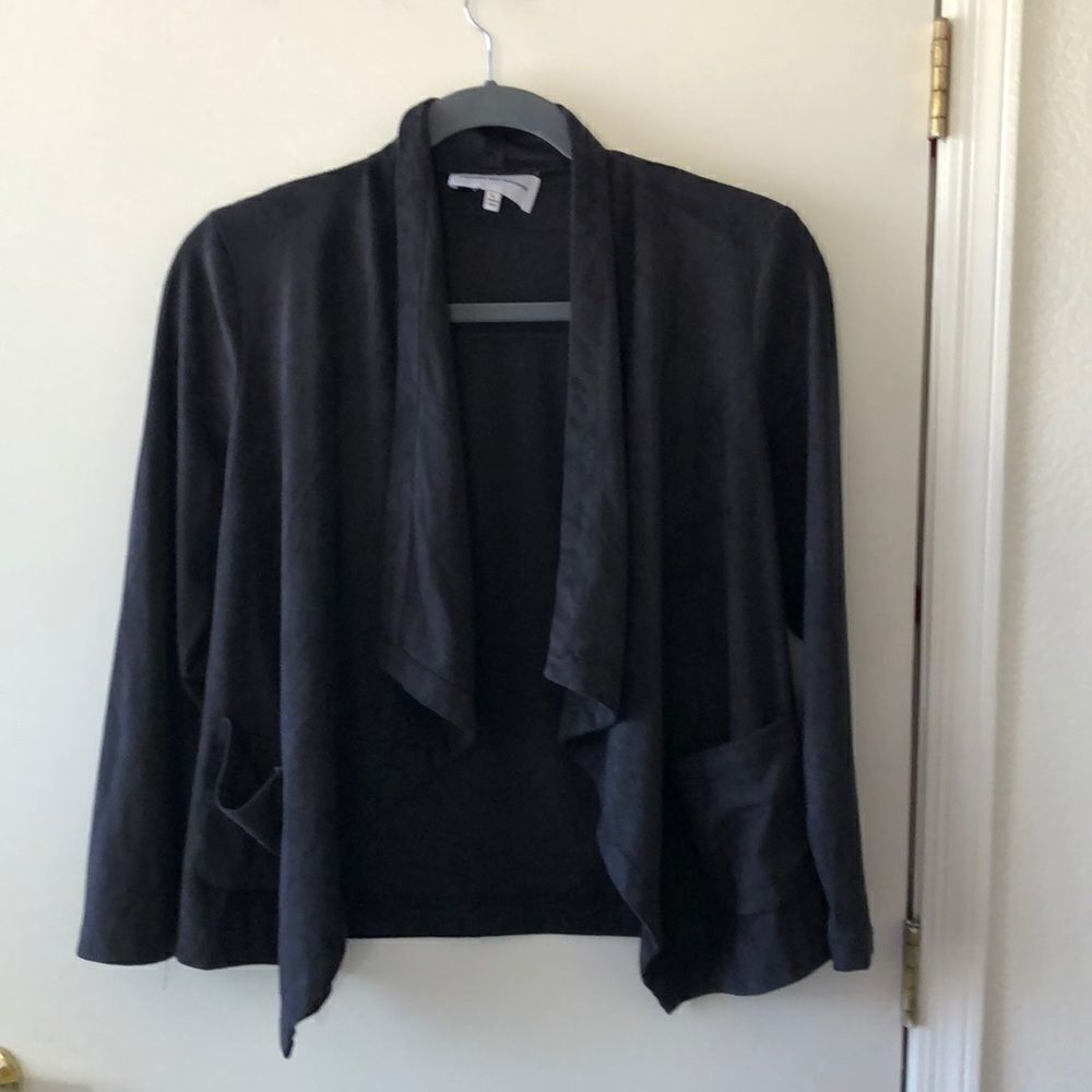 Cupcakes and Cashmere faux Suede Waterfall jacket